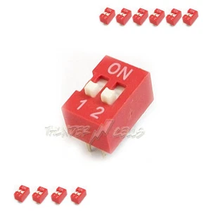 10 x 2 Position Way Slide Style DIP Switch 2.54mm Pitch Gold Tone 4 Pin PCB Code - Bild 1 von 1