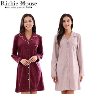 RH Ladies Bathrobe Sexy Long Sleeve Pajama Dressing Gown Lingerie Robe RHW2761 - Picture 1 of 14