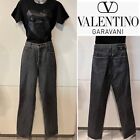 VALENTINO GARAVANI JEANS Italy Black 100% Cotton Denim Straight Leg Jeans 31"