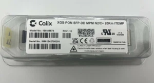 CALIX GENUINE 100-05674 SFP-DD MPM N2/C+ 20KM ITEMP 10G TRANSCEIVER XGS-GPON - Picture 1 of 1