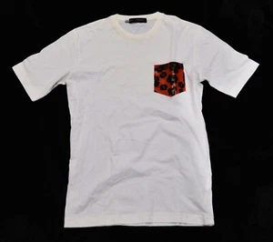 DSQUARED2 white leopard pocket crewneck t-shirt Men's XS Made in Italy - Picture 1 of 2