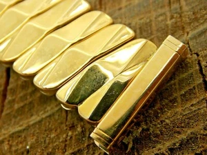 Vintage NOS unbenutzt Bellavance Gelbgold gefüllt Erweiterung Uhrenarmband 19mm Herren - Bild 1 von 3