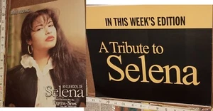 SELENA QUINTANILLA mini poster & newspaper box poster VINTAGE lot of 2 - Picture 1 of 3