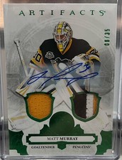 MATT MURRAY 2017-18 Upper Deck Artifacts Dual Patch Auto EMERALD 08/35