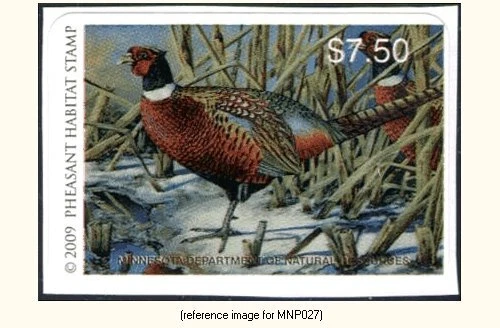 D2K Minnesota Pheasant Stamp 2009 $7.50 - Image 1 of 1