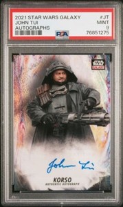 2021 Star Wars Galaxy - JOHN TUI - KORSO AUTOGRAPHS #GA-JT - PSA 9 - POP 2