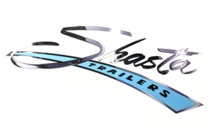 Vintage Shasta Blue Camper Trailer RV Sticker Decal 15"x6.5" - Large Size - Bild 1 von 1