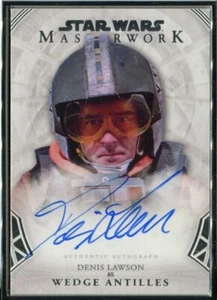 Tarjeta autógrafa de Star Wars Masterwork 2018 enmarcada [5] Lawson as Wedge Antilles - Imagen 1 de 1