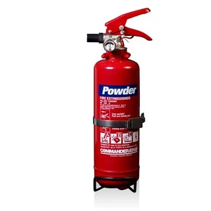 Commander 1kg ABC Dry Powder Fire Extinguisher, Bracket, 5 Year Warranty, CE - Picture 1 of 3