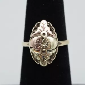 Antiker 10 Karat Black Hills Goldring Größe 4,75 - Bild 1 von 12