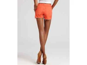 Pantalón Corto Fray FRAND CUT OFF en Naranja Brillante 100% Algodón Talla 24 - Imagen 1 de 5