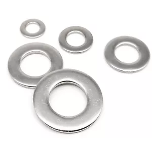2/100X M1.6 M2 M2.5 M3 -M24 GB97 A2 304 Stainless Steel Flat Washer Plain Gasket - Picture 1 of 6