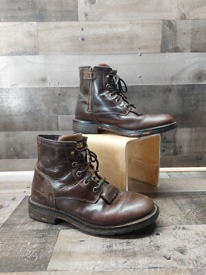 Ariat Brown Leather Lace Up Work/Western Boots Size 5.5 - Image 1 of 4