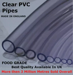 8mm 5/16" ID 12 METRES CLEAR PVC FLEXIBLE AQUARIUM AIRLINE HOSE FISH PIPE POND - Picture 1 of 2
