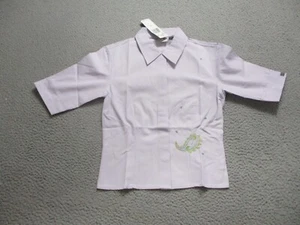 Vintage Todd Oldham Shirt Womens Small Purple Short Sleeve Button Up Collared - Picture 1 of 13