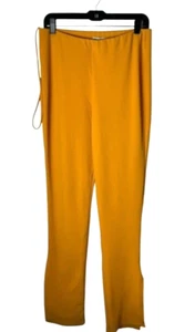 Public Desire Asos Pants Womens 12 Orange Waist Strap High Rise Flared Retro - Picture 1 of 11