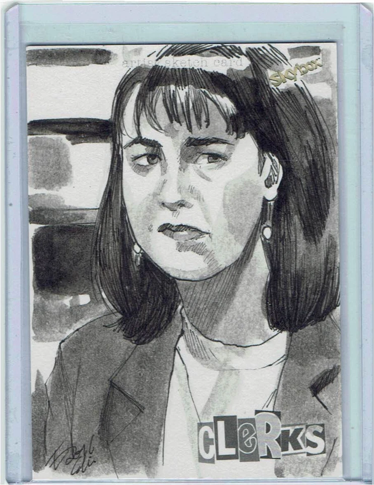 Clerks Skybox 2017 Artist Sketch Art Card 1 of 1 - Artist Elfie Lebouleux - Image 1 of 1