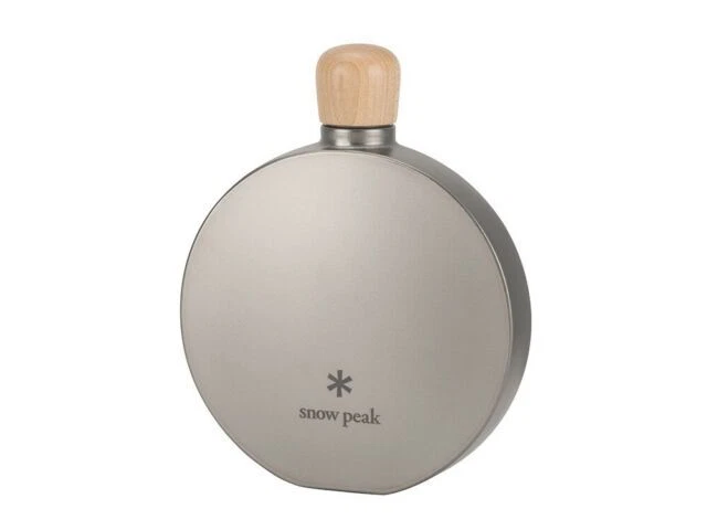 Snow Peak Round Titanium Flask - Silver (TW-116)