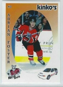 Adrian Foster 2003-04 Albany River Rats (AHL) Kinko's 