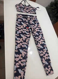 Reebok Id Train Camo Blue Pink Jogger Tank Set New L Large D1 - Picture 1 of 2