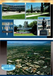 2~4X6 cartoline Provo, UT Utah BRIGHAM YOUNG UNIVERSITY campus e viste aeree - Foto 1 di 5