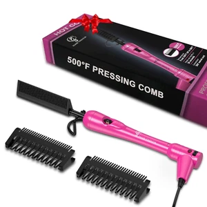 Electric Mini Hot Comb 500 Degree, Hair Straightener for Wigs, 4C Hair & Beard - Picture 1 of 11