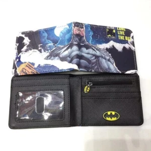 DC Batman Años 80 Corto Doble Cartera Monedero Portatarjetas de Dinero Carteras - Imagen 1 de 12