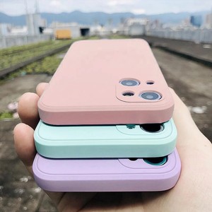 For iPhone 13 Pro Max 12 Pro Max Mini Full Cover Liquid Silicone Soft Phone Case