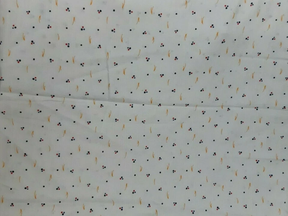 Baumwollstoff (€12/m²) 0,3 m Punkte Muster auf weiß 1,3 m breit - Bild 1 von 1