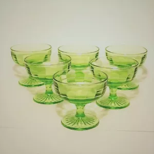 Juego de 6 gafas Sherbet verde óptica bloque ancla Hocking - Imagen 1 de 2