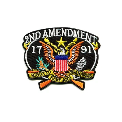 Second Amendment Right to Bear Arms Freedom Fighter Embroidered Iron On Patch - Image 1 of 2
