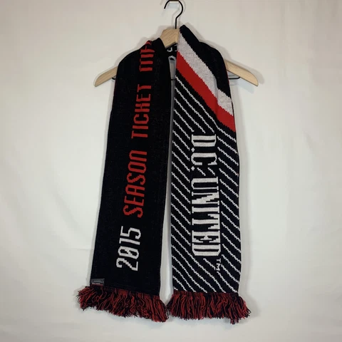 DC United 2015 20th Season Ticket Holder Scarf Soccer Football Black Red Logo Cover