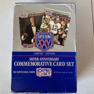 Juego de 160 cartas NFL Pro Super Bowl XXV • 1991 • NUEVO • Ropa de caja • Envoltura cortada - Imagen 1 de 7