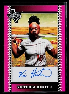 2024 Leaf Lone Star Softball Women Sport Texas PINK AUTO /49 Victoria Hunter - Picture 1 of 2