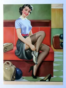 Edw D'Ancona BEAUTY TO SPARE Vintage Cheesecake Kalender Pin-up Girl Litho Print - Bild 1 von 1