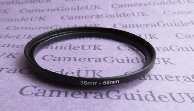 55mm to 58mm 55mm-58mm Stepping Step Up Filter Ring Adapter - Image 1 of 3