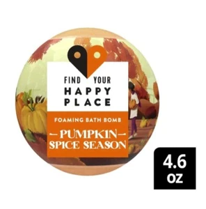 (5 PACK) FIND YOUR HAPPY PLACE PUMPKIN & SPICED CREAM FOAMING BATH BOMB 4.6 oz - Picture 1 of 3