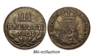 3 Kreuzer 1808. Baden. Germany. Billon - Picture 1 of 1
