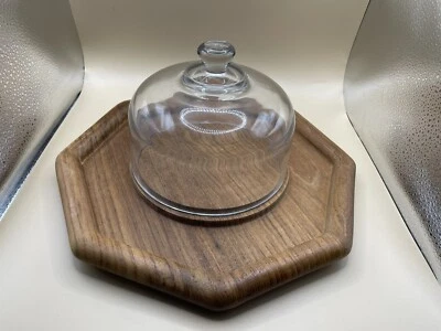 Bandeja de queso y galletas Goodwood Octagon de colección con cúpula de vidrio barra artículos-entretenimiento Foto 1 de 4