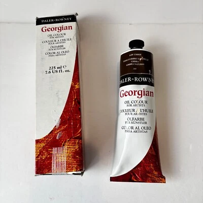 Daler-Rowney Georgian Oil Colour Raw Umber 247 225ml 7.6 oz Tube For Artists New - Image 1 of 4