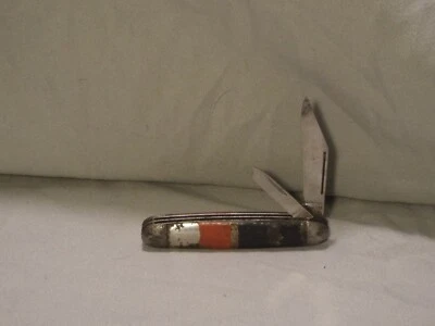 Navaja de bolsillo vintage Imperial roja y negra 2 hojas Foto 1 de 4