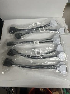 Lot of 5 | DMS-59 to Dual DVI Splitter Y Cable 12 Inch | Various Brands - Picture 1 of 6