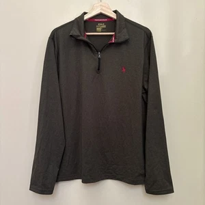 Polo Ralph Lauren Performance Zip Pullover Herren Gr. L olivgrün Stretch Preppy - Bild 1 von 8