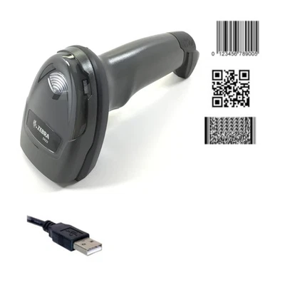 Symbol Motorola DS2208 Barcodescanner USB Anschluss QR-Code Datamatrix schwarz - Bild 1 von 3