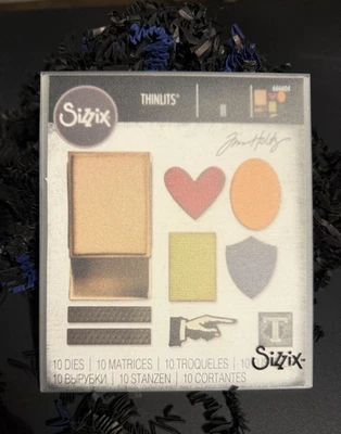 New Retired Sizzix Thinlits 10pc Matchbox #666604 Retail $20.99 Tim Holtz Vault - Image 1 of 3