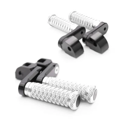 Clavijas de pie delanteras traseras extendidas POLE 1,5 pulgadas plateadas para Streetfighter 848 12-15 Foto 1 de 4