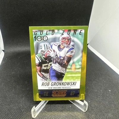 2014 Score - Rob Gronkowski #265 Gold Zone /50 Hot 100 - Image 1 of 3