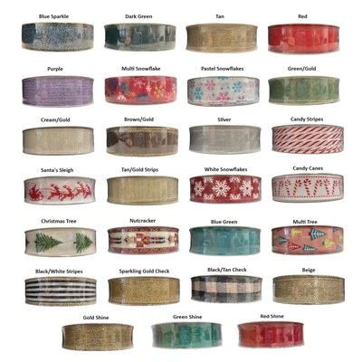 Member's Mark Wired Edge Premium Holiday Ribbon, 1.5" Wide x 50 Yards - Image 1 of 2