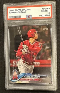 2018 Topps Update Shohei Ohtani Rookie RC 3 Game HR Streak PSA 10 #US189 Angels - Picture 1 of 2