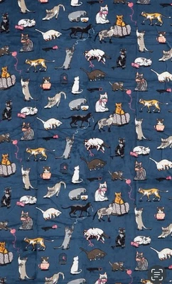 NEW Vera Bradley Throw Fleece Blanket Cat’s Meow 50" x 80" •Sealed Package - Image 1 of 4